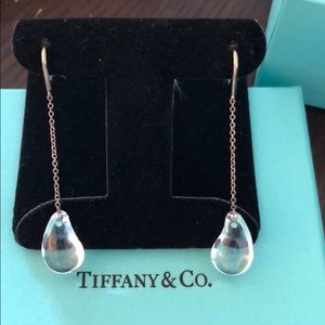 Tiffany Elsa Peretti crystal bean earrings